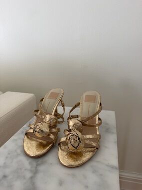 Dolce Vita Gold Rose Strappy Sandals
